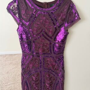 Lulu's Radiant Purple Sequin Mini Dress